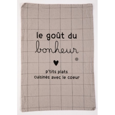 Torchons carreaux «le goût du bonheur… »