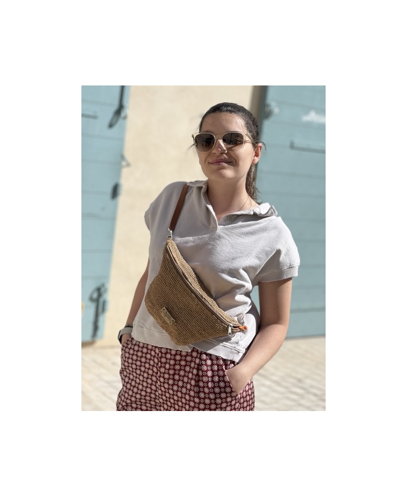 Sac banane raphia new arrivals