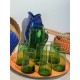 Carafe à eau verre Beldi vert- Maroc