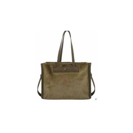 Sac Cabas en cuir clouté anses + bandoulière