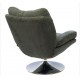 Fauteuil pivotant velours vert