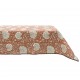 Nappe fleurie blockprint 160x160com ou 160x250cm