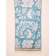 Fouta de plage doublé éponge Colombe Bleu
