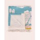 Fouta de plage doublé éponge Colombe Bleu