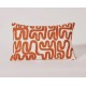Coussins en coton imprimé Eole terracotta Maradji