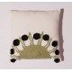 HOUSSE DE COUSSIN RAMEAU Brodée Coeur- Vetiver