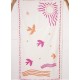 Fouta de plage doublé éponge Egée Rose