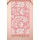 Fouta de plage doublé éponge Colombe Rose