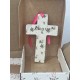 Croix porcelaine Liberty PINK AMOUR