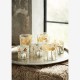 Photophore en verre et feuillage naturel