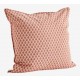 Coussin velours frangé moutarde