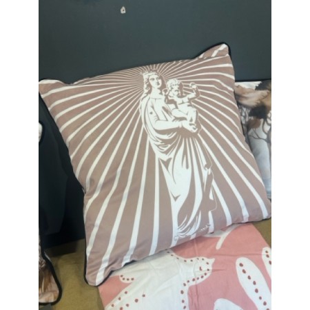 Coussin velours œil 