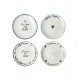 Set de 4 assiettes dessert amour cœur D19cm
