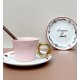 Set de 4 assiettes dessert amour cœur D19cm