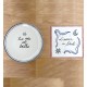 Set de 4 assiettes dessert amour cœur D19cm