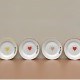 Set de 4 assiettes dessert amour cœur D19cm