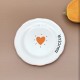 Set de 4 assiettes dessert amour cœur D19cm