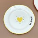 Set de 4 assiettes dessert amour cœur D19cm