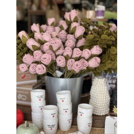 Roses et Eucalyptus Feutrine 100% naturelles