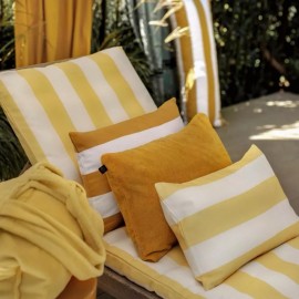 Matelas bain de soleil - Rayure riviera Paille