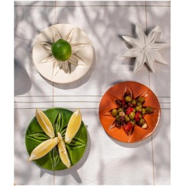 Assiettes Janis - Fleur d'Anis Etoilé céramique inversé - Monochromic