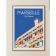 Affiches rétro pop Marseille cassis calanques 