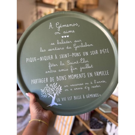 Plateau Rond personnalisation A Gémenos