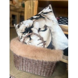Coussin velours œil 