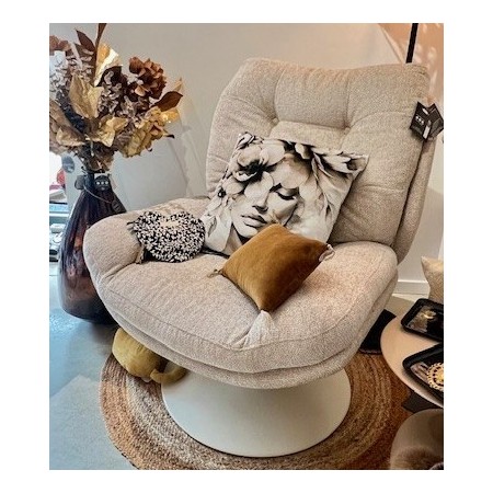 Fauteuil Nicolas velours cotelé pivotant