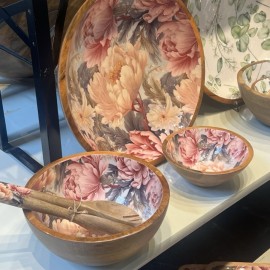 Bols en bois de manguier motifs