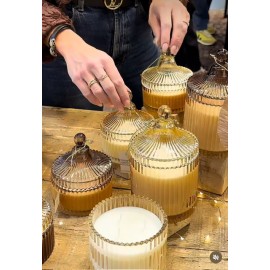 Bougie Bonbonnière ambrée - Cachemire tonka