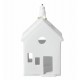 Maison photophore en porcelaine blanche Rader