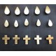 Clous décoratifs dorés croix ou larme