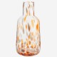 Carafe en verre orange & gris