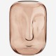 Vase Visage Verre Rose