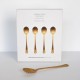 coffret 4 cuillères à café dorées