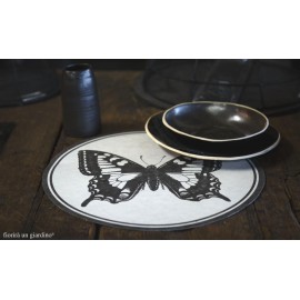 Set de table rond Papillon en fibre de cellulose