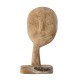 Sculpture visage bois massif L18xH35xW10 cm