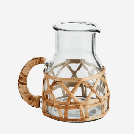 Carafe verre anse jute