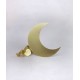Lune décorative en dorée Laiton