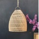 Suspension cloche rotin naturel