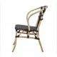 Fauteuil rotin noir/naturel