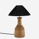 Lampe de table Bambou et métal Noir