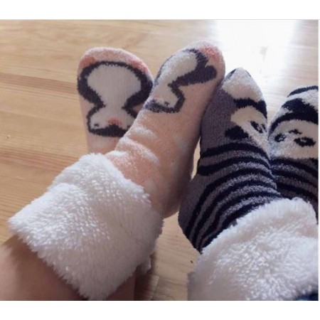 Chaussons chaussettes animaux coton épais bébé fille
