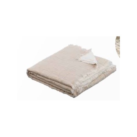 Plaid Bebe Gaze De Coton Double Sherpa Moelleux Et Chaud 75x100cm