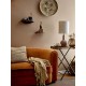 Lampe de salon Pied terracotta & lin Noir Naturel