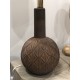 Lampe de salon jute & lin Noir Naturel - Madam Stoltz