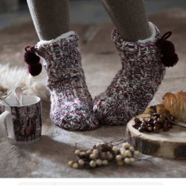 Chaussons chaussettes tricotés