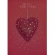 Carte Merry Christmas - Coeur rouge