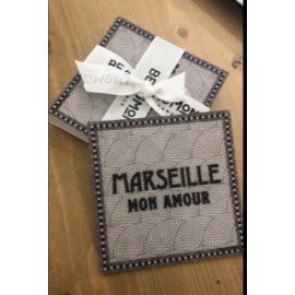 Lot de 6 Sous verre MARSEILLE MON AMOUR